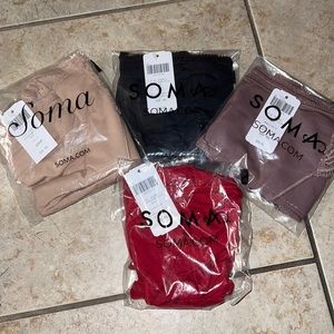 Set of Four: Soma microfiber w/lace bikini panties XXL